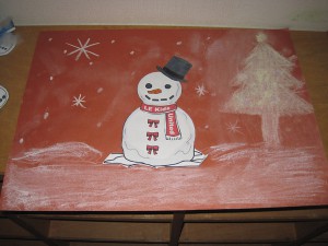 One of many snowmen that were made !